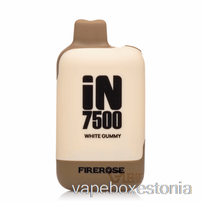 Vape Box Estonia Firerose In7500 ühekordne Valge Kummikomm